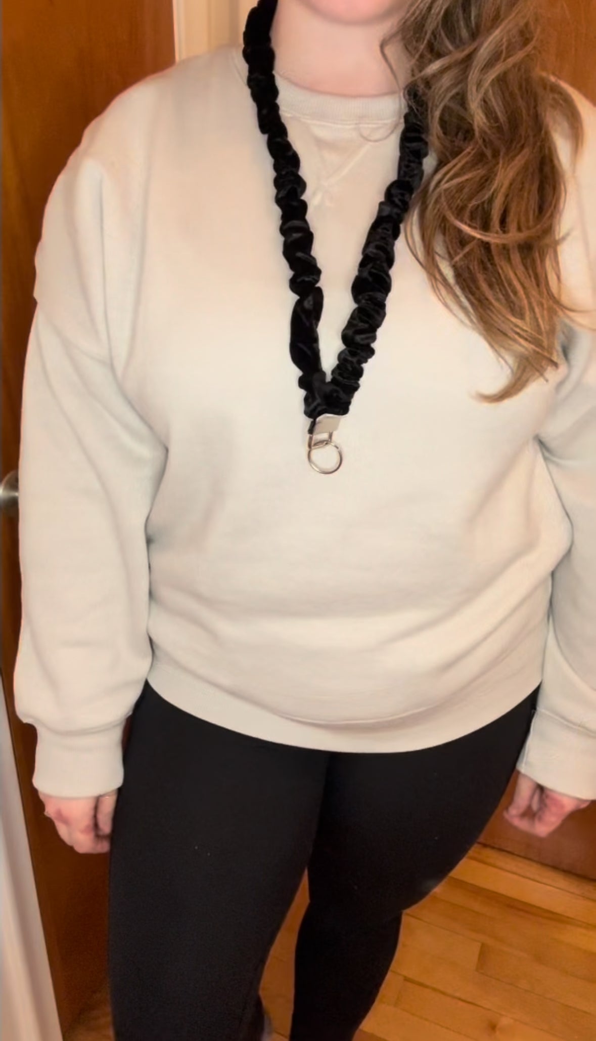 Scrunchie Lanyard With Matching Key Fob