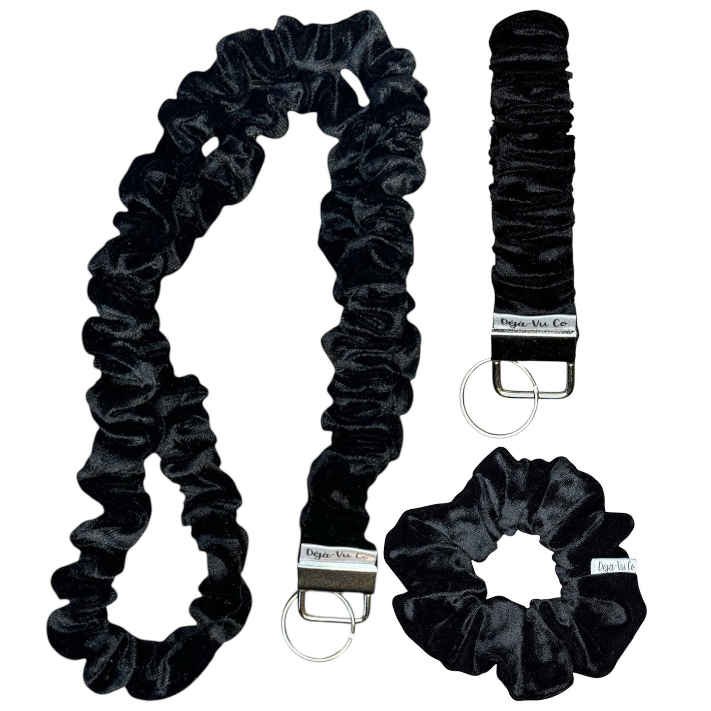 Scrunchie Lanyard With Matching Key Fob & Scrunchie Set