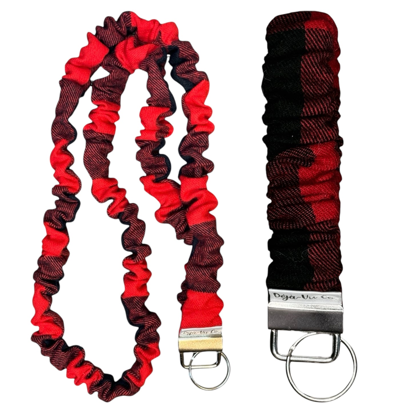 Scrunchie Lanyard With Matching Key Fob