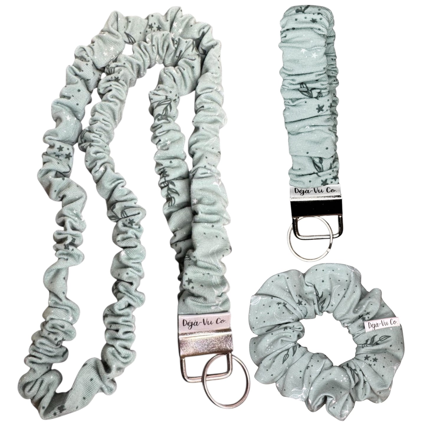 Scrunchie Lanyard With Matching Key Fob & Scrunchie Set