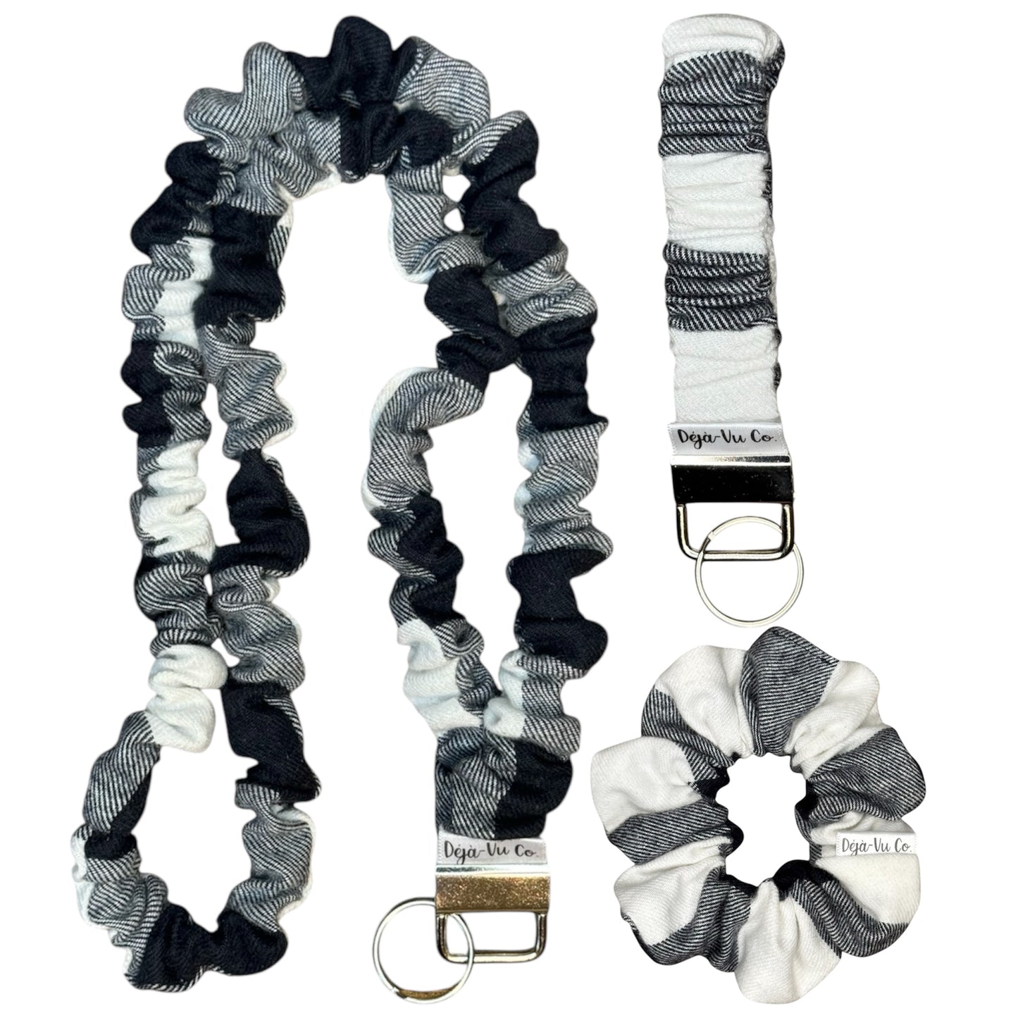 Scrunchie Lanyard With Matching Key Fob & Scrunchie Set