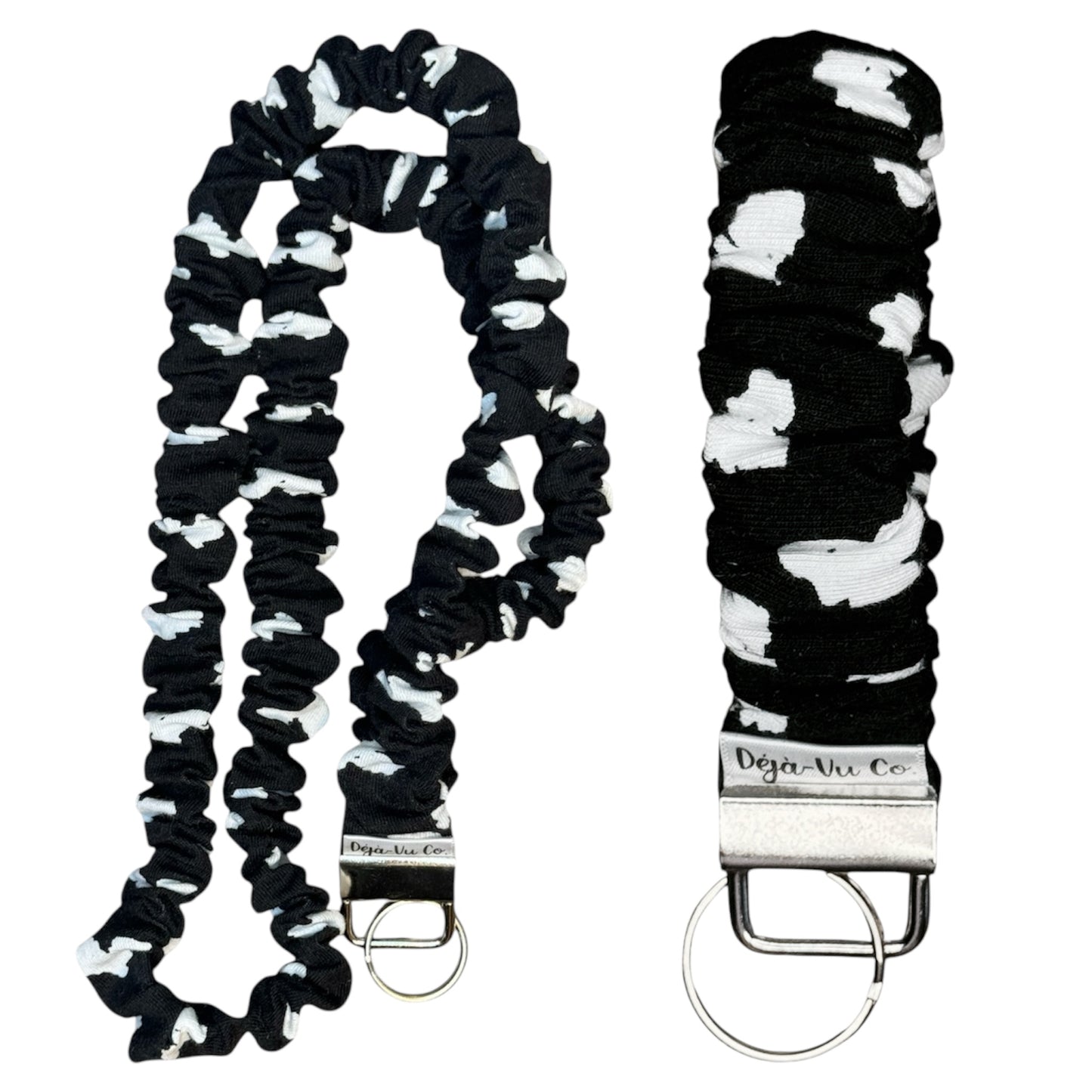 Scrunchie Lanyard With Matching Key Fob