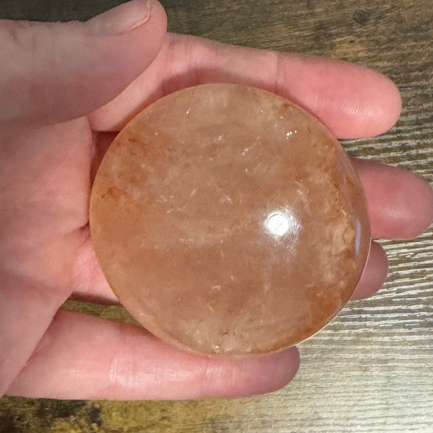 Fire Quartz Palm Stone